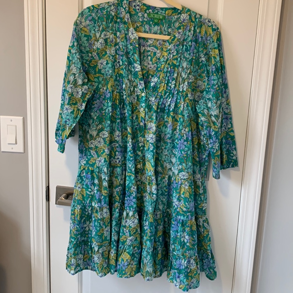 NWOT JCrew Cotton Voile floral cover up dress Large Sold Out!